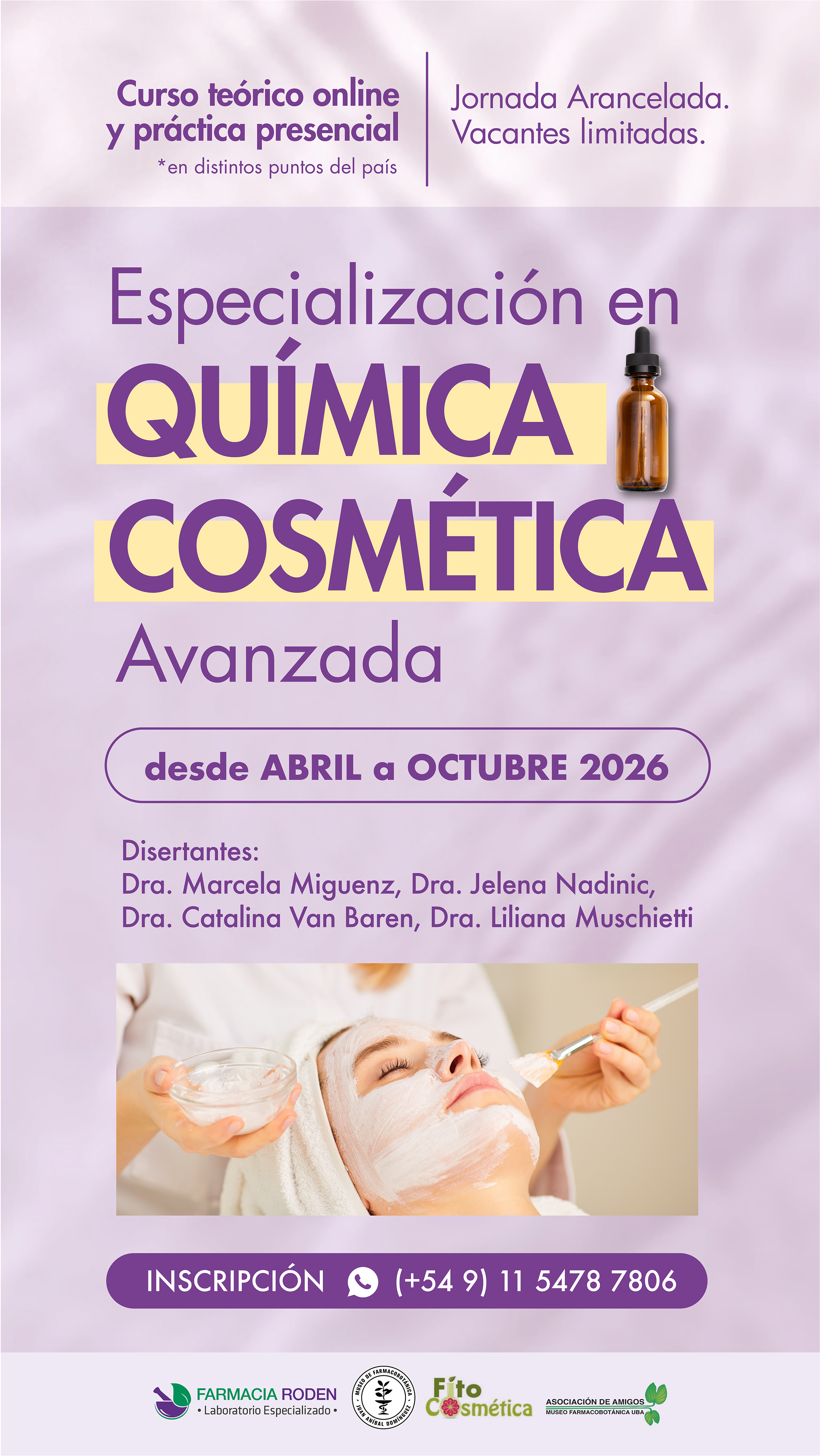 Curso química cosmética avanzada 2026