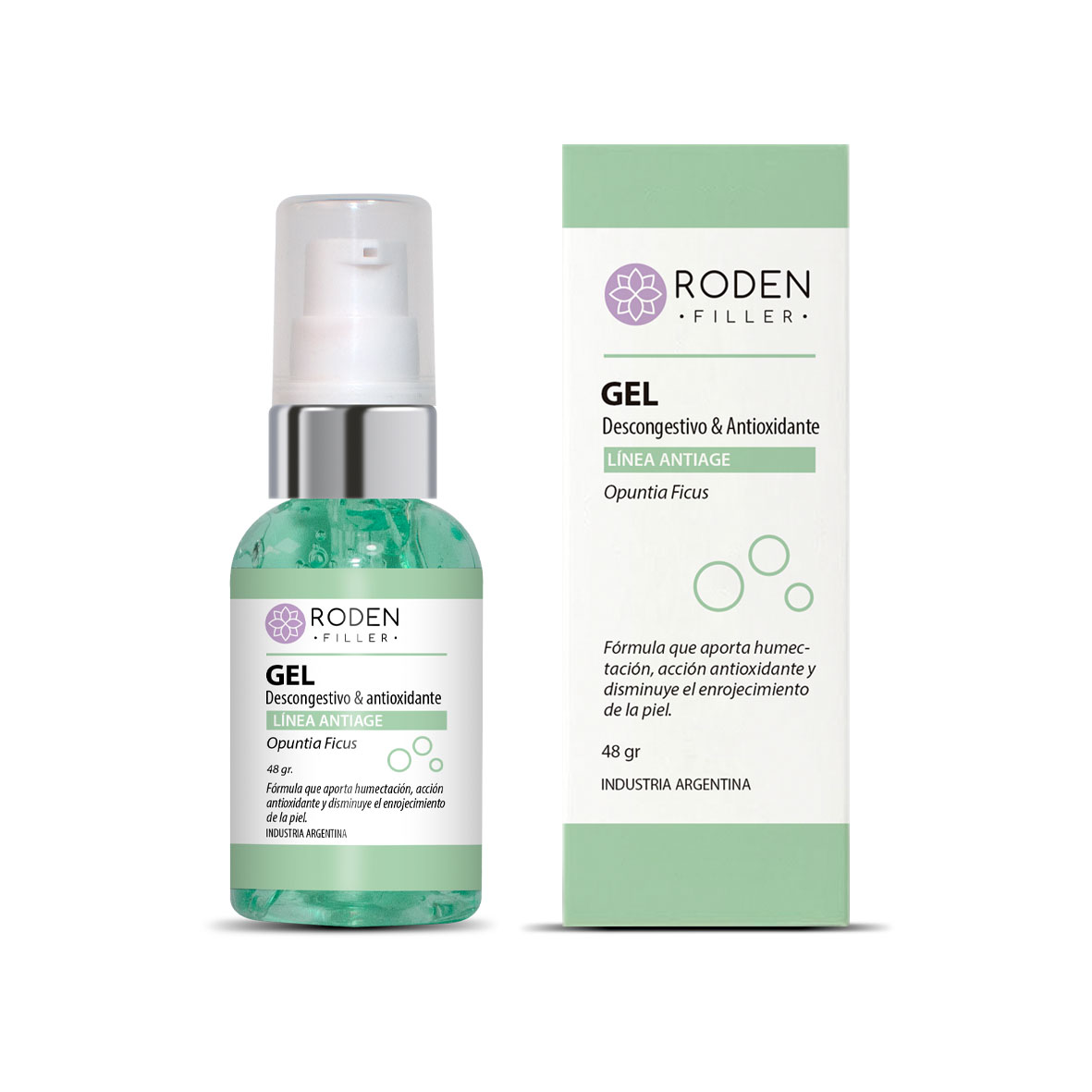 Gel descongestivo y antioxidante opuntia ficus